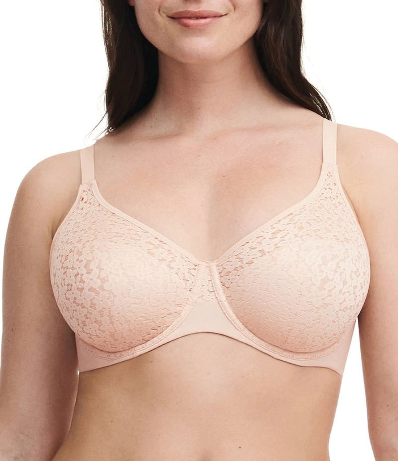シャントル レディース アンダーウェア ブラジャー フラワー柄 Tシャツ レース フラワー Chantelle Norah Floral Stretch Lace Full Coverage T-Shirt Seamless Bra Nude Blush ブラッシュ