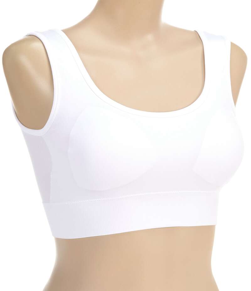 モダン ムーブメント レディース アンダーウェア ブラジャー Modern Movement Scoop Neck Seamless Sports Bra White ホワイト