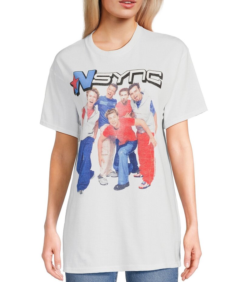 ジャンクフード レディース トップス Tシャツ ヴィンテージ シャツ Junk Food NSYNC Band Vintage Feel Flea Market T-Shirt White ホワイト