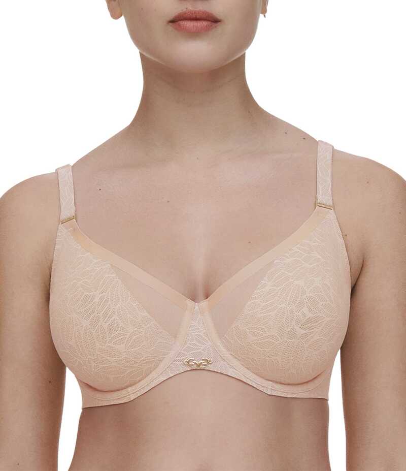 シャントル レディース アンダーウェア ブラジャー ミニ レース Chantelle Pure Lace Seamless Unlined Minimizer Bra Nude Blush ブラッシュ