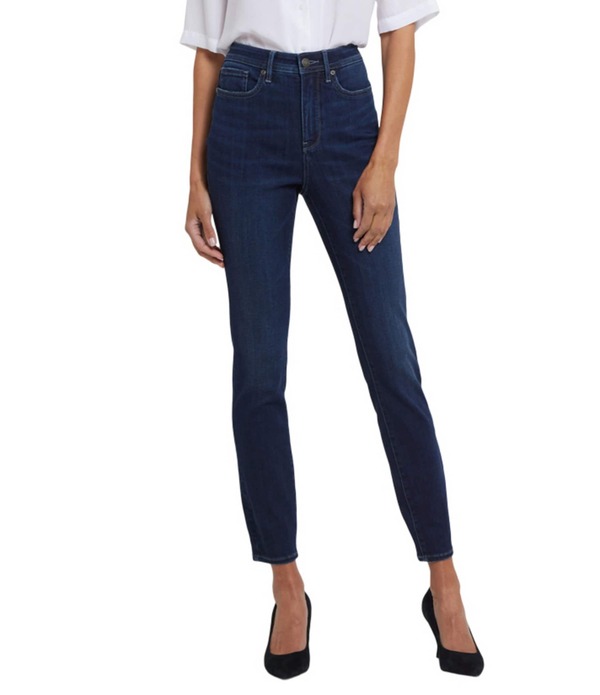 エヌワイディージェイ レディース ボトムス デニムパンツ アンクル ジーンズ NYDJ Ami Stretch Denim High Rise Skinny Anklength Jeans Ink Skyline デニム