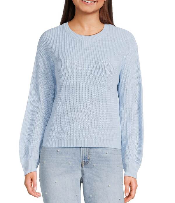 カッパーキー レディース アウター ニット・セーター Copper Key Solid Shaker Stitch Sweater Icy Blue ブルー