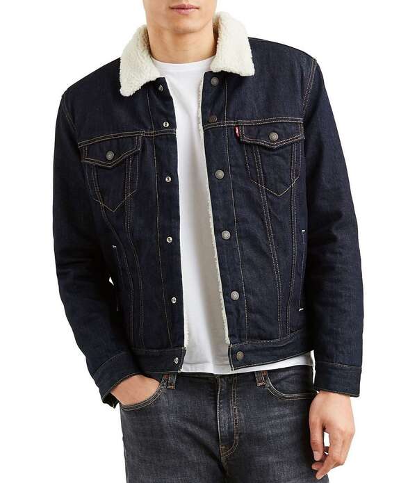 リーバイス メンズ アウター ジャケット・ブルゾン デニム Levi'sR Type III Sherpa Denim Trucker Jacket Rinse デニム