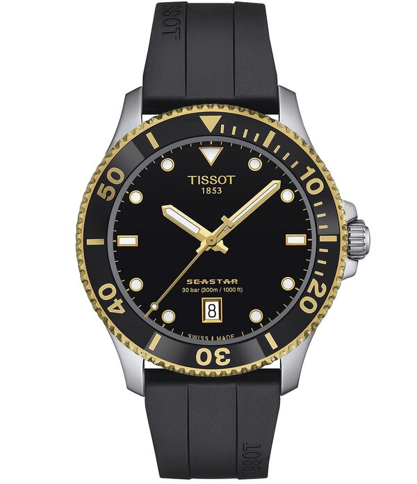 ティソット レディース 付属品 ウオッチ Tissot Men\u0027seastar 1000 Quartz Analog Black Strap Watch Black 黒いこと