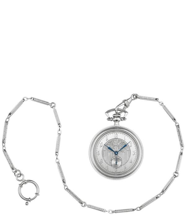 ブロバ レディース アクセサリー 腕時計 Tシャツ Bulova Men's Heritage Automatic Stainlessteel Pocket Watch Silver シルバー