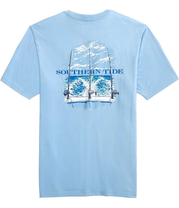 サウザーンタイド メンズ トップス シャツ Southern Tideep Sea Trolling Short Sleeve T-Shirt Cerulean