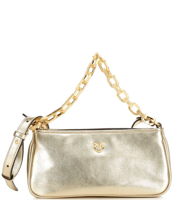 ピンコ レディース バッグ ミニ PINKO Half Moon Mini Metal Shoulder Bagold ゴールド