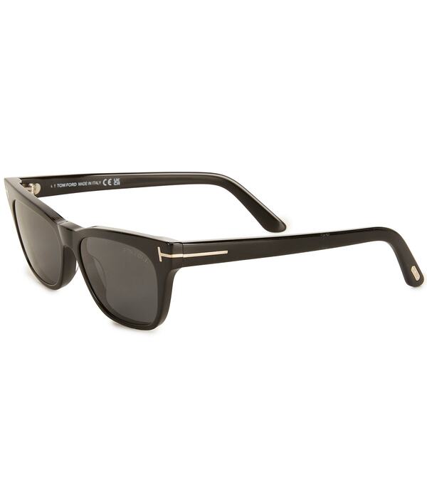 トム・ジェラルド・r・フォード レディース 佩び物 サングラス・アイウェア TOM FORD Unisex Penn 53粍 Rectangle Sunglasseshiny Black/Smoke 黒いこと