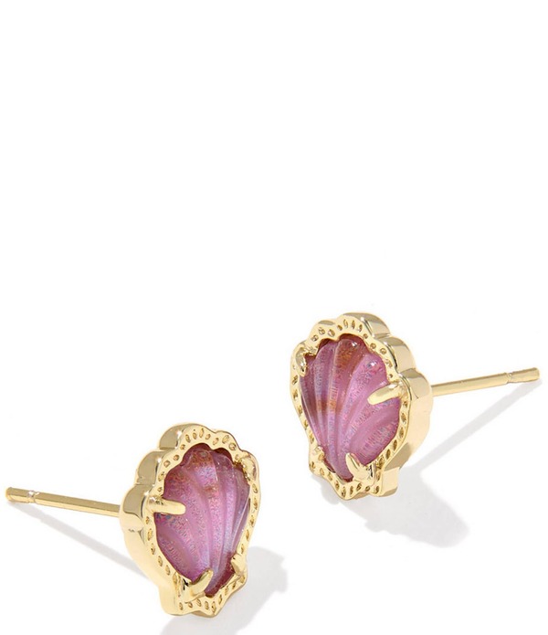 ケンドラスコット レディース アクセサリー ピアス・イヤリング Kendra Scott Brynne Abalone Shell Stud Earrings Gold Purple Iridescent Abalone Illusion パープル｜ReVida 店