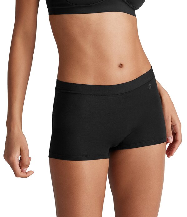 トミージョン レディース アンダーウェア パンツ コットン Tommy John Cool Cotton Moisture-Wicking Boyshort 3-Pack Panties Black ブラック