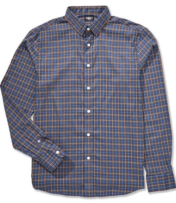 ファレティ メンズ トップス シャツ プリント Faherty Performance Stretch Movement Plaid Print Long Sleeve Woven Shirt Blue Oak Plaid �
2000
��ルー