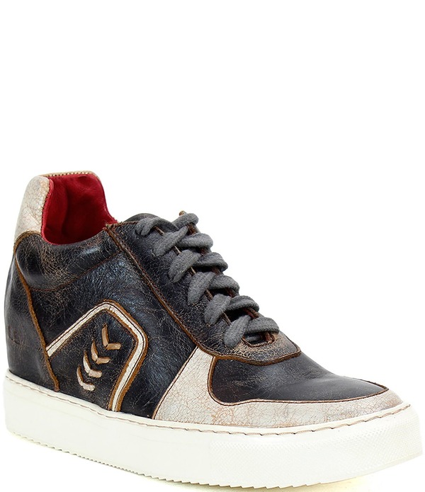 ベッドステュ レディース シューズ スニーカー レース レザー Bed Stu Andromeda Leather Lace Up Wedge Sneakers Nectar Lux/Black Lux ブラック