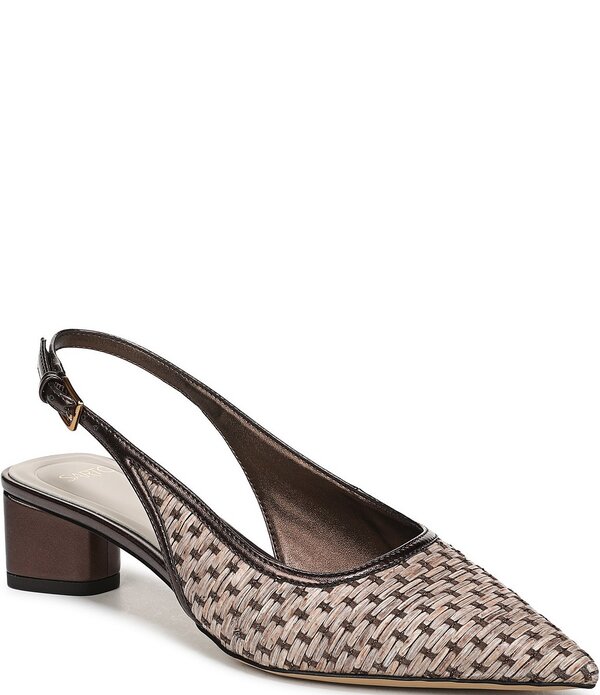 フランコサルト レディース シューズ 踵 Sarto by Franco Sarto Amelie Woven Slingback Pumps Brown 赤銅色