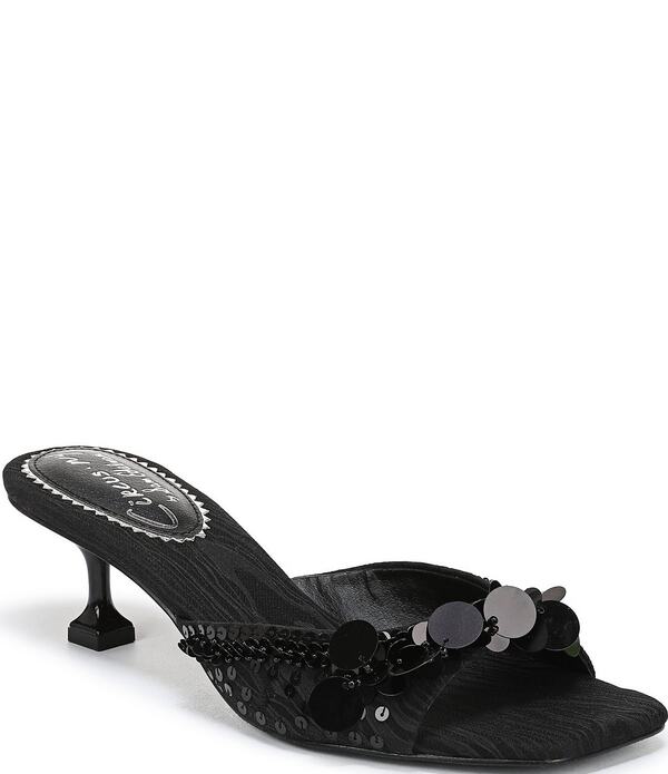 サムエデルマン レディース シューズ サンダル スパンコール Circus NY by Sam Edelman Juliana Sequin Ornamentedresslide Sandals Black ブラック