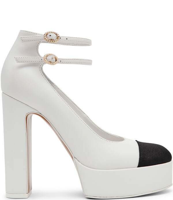 スティーブ マデン レディース シューズ ヒール プラットフォーム レザー Steve Madden Peyton Leather Mary Jane Platform Pumps White ホワイト
