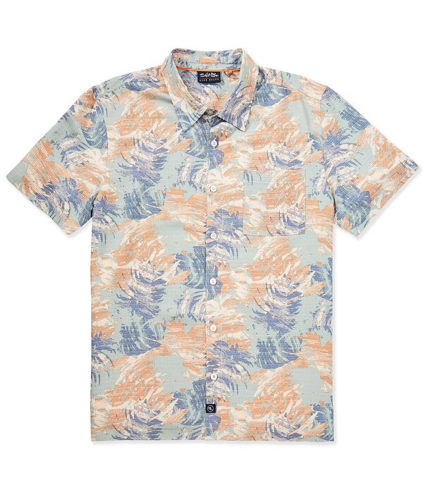ソルトライフ メンズ トップス シャツ プリント Salt Life Another Holiday Short Sleeve Printed Woven Textured Shirt Sagebrush