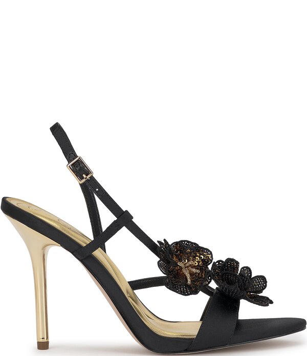 ジェシカシンプソン レディース シューズ サンダル フラワー柄 フラワー Jessica Simpsonivory 3D Floral Embellishedressandals Black ブラック