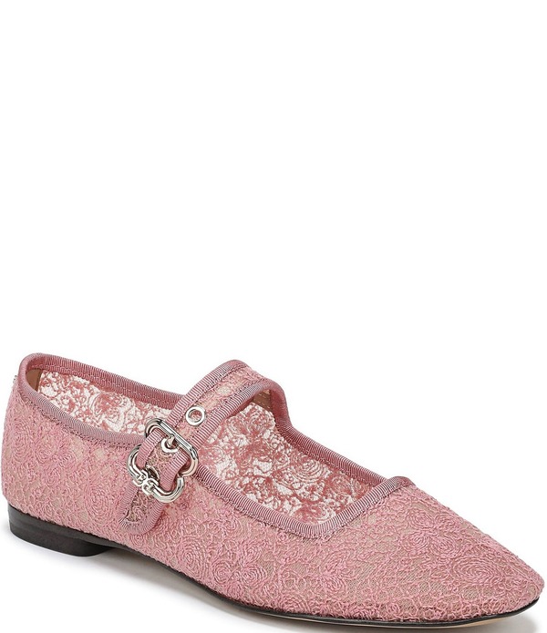 サムエデルマン レディース シューズ パンプス メッシュ Sam Edelman Michaela Whimsy Mesh Mary Jane Flats Winter Mauve