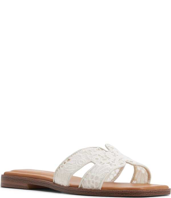 アルド レディース シューズ パンプス サンダル スピード競技 ALDO Itsandalace Square Toe Slide Sandals White/Bone 白いこと