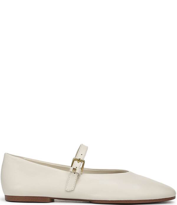 フランコサルト レディース シューズ パンプス レザー Franco Sartodilia Leather Mary Jane Ballerina Flats White ホワイト