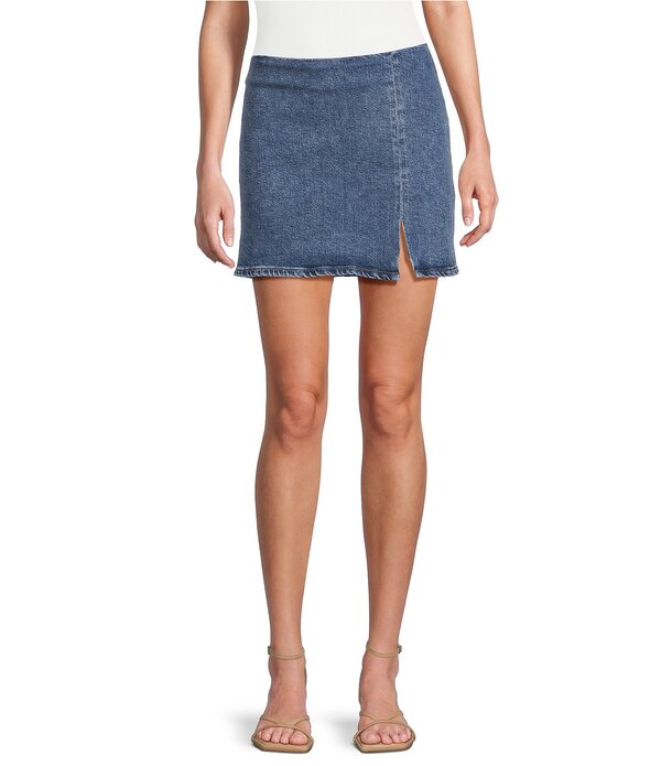 好ましいアメリカン レディース 下つ方スコート ミニ ジーンズ Good American Denimini Skirt Indigo771 ジーンズ