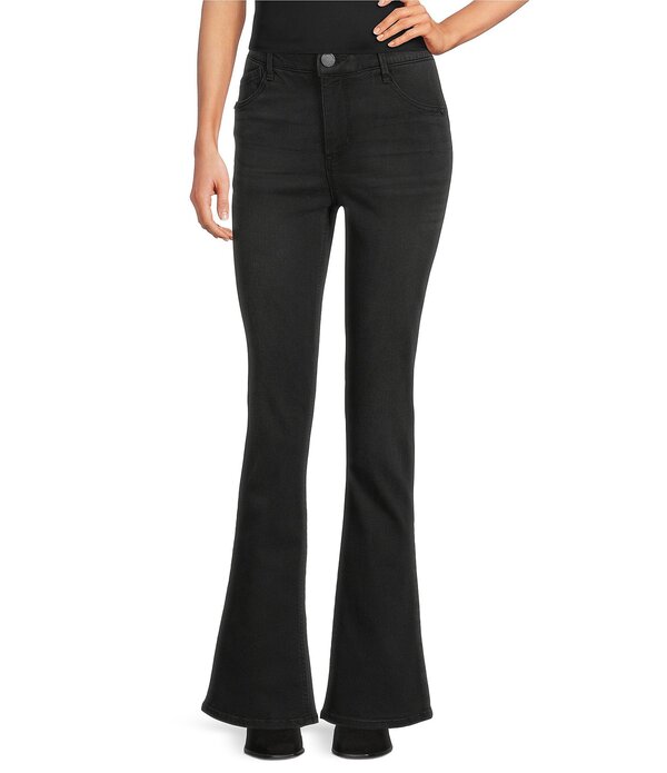 デモクラシー レディース ボトムス デニムパンツ プチ ブーツ ジーンズ Democracy Petite Size AbsolutionR Itty Bitty Stretch Denim High Rise Boot Leg Jeans Washed Black ブラック