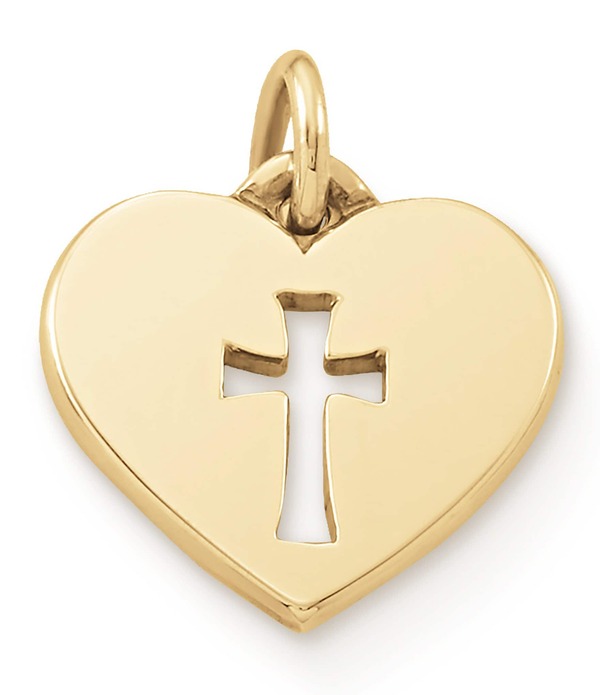 ジェームズ エイヴリー レディース アクセサリー ネックレス・チョーカー・ペンダントトップ James Avery 14K Crosslet Heart Charm Gold 14K ゴールド