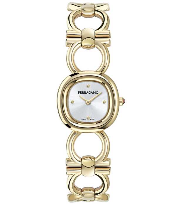サルヴァトーレ フェラガモ レディース アクセサリー 腕時計 Salvatore Ferragamo Women's Double Gancini Quartz Analog Bracelet Watch Gold ゴールド 201,400円