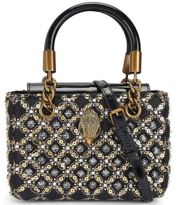 カートジェイガーロンドン レディース バッグ ミニ Kurt Geiger London Square Mini Kensington Jewel Satchel Bag Black ブラック
