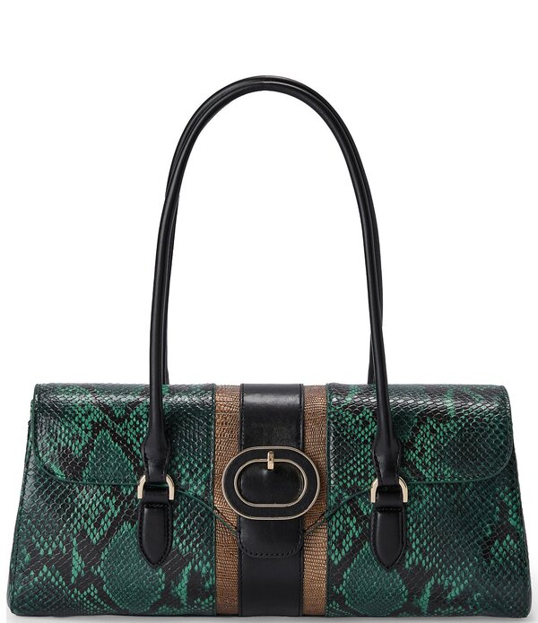 ブランミン レディース バッグ BRAHMIN Dayan Snake & Lizard Satchel Bag Multi Venezia マルチカラー｜ReVida 店