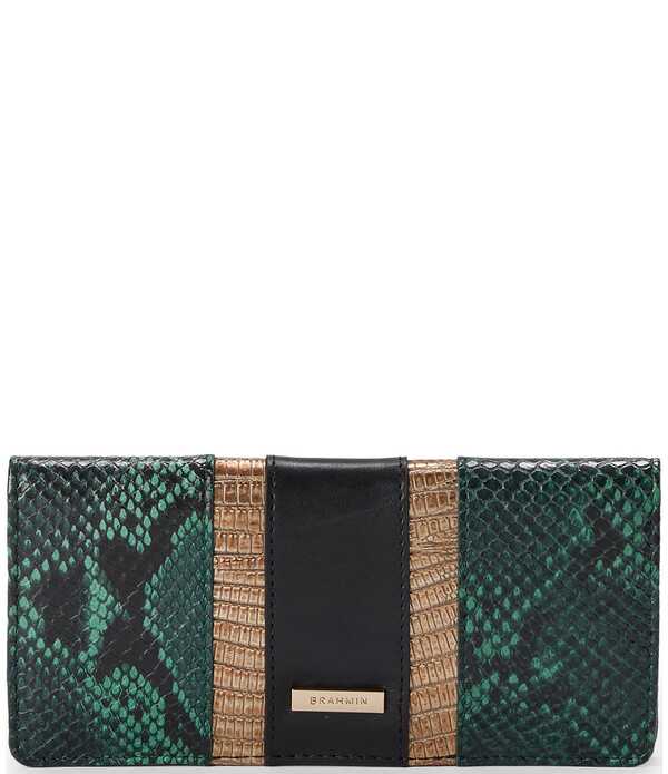 ブランミン レディース 付属品 紙入れ BRAHMIN Snake \u0026 Lizard Embossed Ady Wallet Multi Venezia マルチ色つや