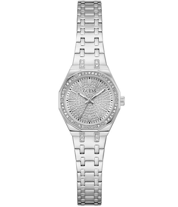 ゲス レディース アクセサリー 腕時計 メッシュ Tシャツ Guess Women's Glitz Analog Stainlessteel Mesh Bracelet Watch Silver シルバー｜ReVida 店