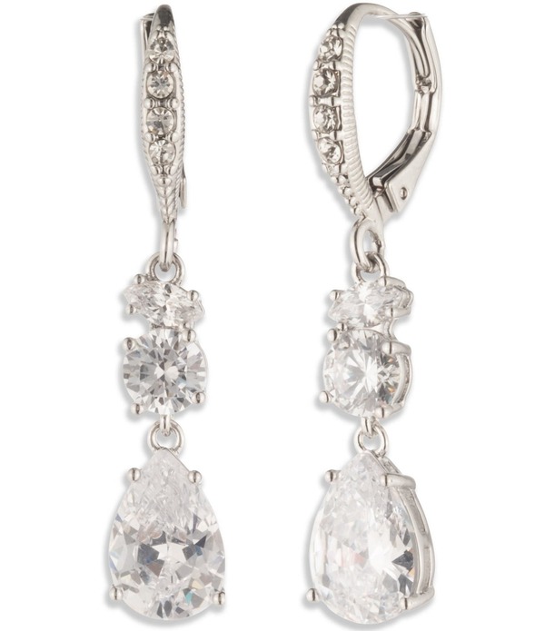 ジバンシー レディース アクセサリー ピアス・イヤリング Givenchy Silver Tone CZ Double Linearringsilver シルバー｜ReVida 店