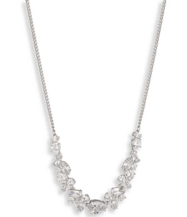 ジバンシー レディース アクセサリー ネックレス・チョーカー レース Givenchy Silver Tone CZ Frontal Collar Necklace Silver シルバー|ReVida 店