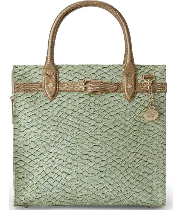 ブランミン レディース バッグ BRAHMIN Caroline Snakembossed Satchel Bag Mint Novella ミント