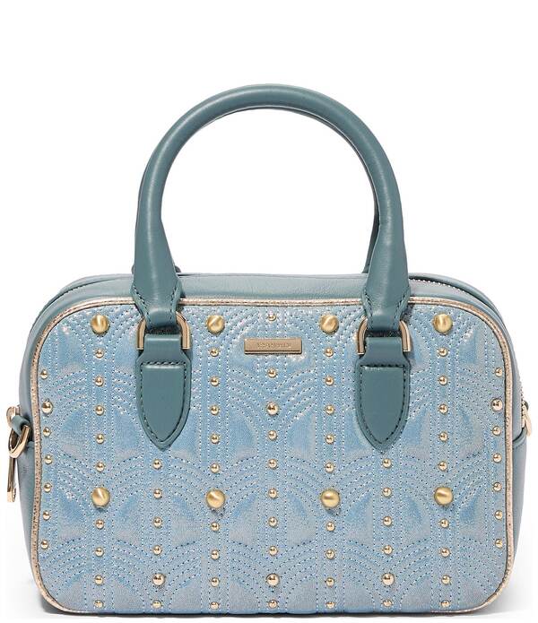 ブランミン レディース バッグ ミニ BRAHMIN Premier Collection Mara Studded Mini Satchel Bag Moonlit Blue Piazza ブルー