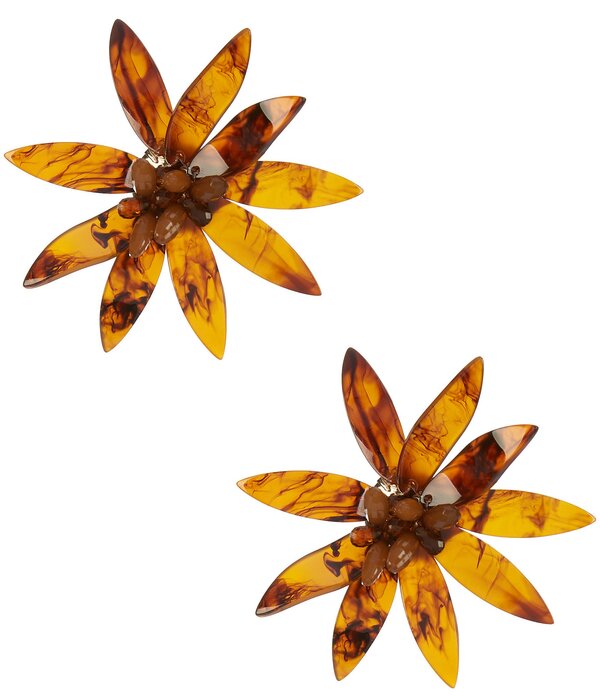 ナターシャ アクセサリー レディース ピアス・イヤリング Natashaccessories XL Flower Stud Earrings Brown Multi ブラウン