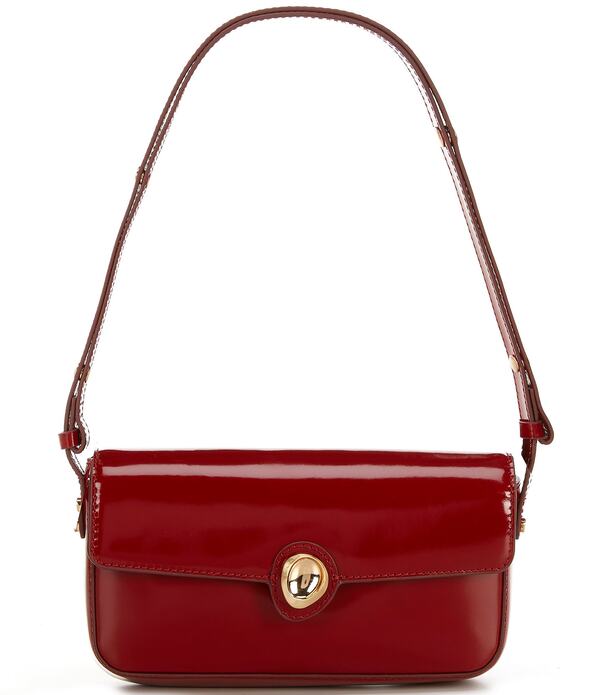 アントニオ メラーニ レディース バッグ レザー Antonio Melani Paolo Patent Leather Flap Shoulder Bag RED レッド