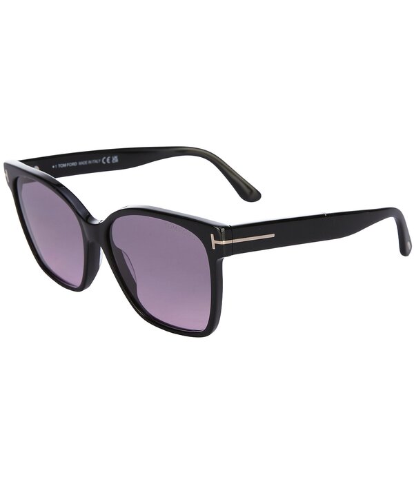 トム・ジェラルド・r・フォード レディース 付属物 サングラス・アイウェア TOM FORD Women\u0027s Iris 56粍 Butterfly Sunglasseshiny Black/Smoke to Purple 黒いこと