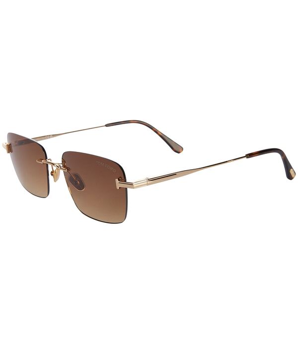 トム・ジェラルド・r・フォード レディース 添え物 サングラス・アイウェア TOM FORD Unisex Jake 54粍 Rectangle Sunglasseshinyellow Gold/Brown 黄色