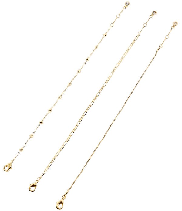 アンナ&アヴァ レディース アクセサリー ブレスレット・バングル・アンクレット Anna & Ava Waterproof Delicate Line Bracelet Set with Pearls Gold ゴールド