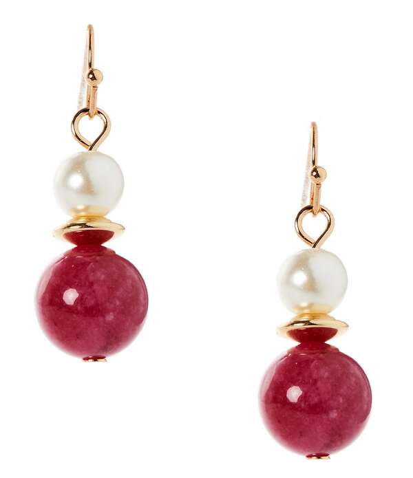 ディラーズ レディース アクセサリー ピアス・イヤリング Dillard's Pearl and Beadrop Earrings Pink/Pearl パール