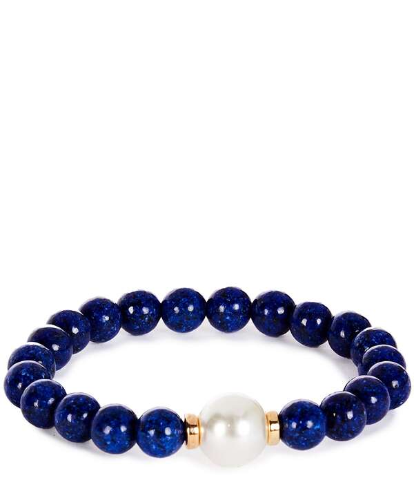 ディラーズ レディース アクセサリー ブレスレット・バングル・アンクレット Dillard's Bead and Pearl Stretch Bracelet Blue/Pearl パール