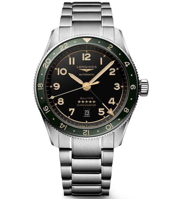 ロンジン レディース アクセサリー 腕時計 Tシャツ Longines Men'spirit Zulu Automatic Stainlessteel Bracelet Watch Silver シルバー|ReVida 店