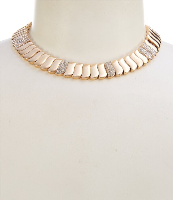 ナターシャ アクセサリー レディース ネックレス・チョーカー レース Natashaccessories Accordion Collar Necklace Gold/Crystal ゴールド