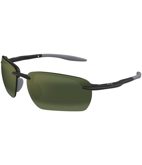 マウイ体育館 レディース 付属品 サングラス・アイウェア つけ加える大きさ Maui Jim Unisex Hookipa Ultra G Polarized Plus 2 65粍 Rectangle Wrap Sunglasses Matte Black 黒いこと
