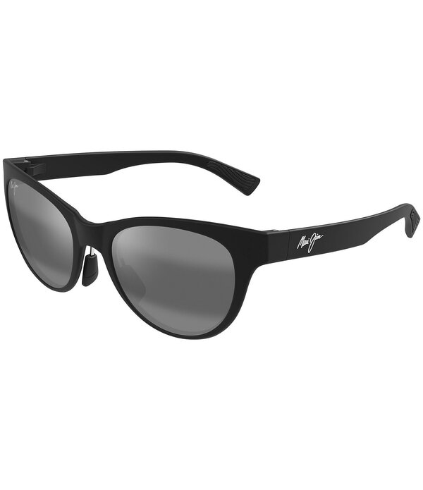 マウイジム レディース アクセサリー サングラス・アイウェア プラスサイズ Maui Jim Women's Hulahe Polarized Plus 2 52mm Wayfarer Sunglasses Matte Black ブラック