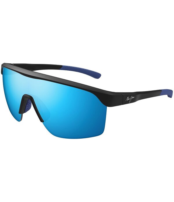 マウイ体育館 レディース 佩び物 サングラス・アイウェア 足し加える大きさ Maui Jimen\u0027s Paluna Polarized Plus 2 99粍 Shield Sunglasses Matte Black 黒いこと