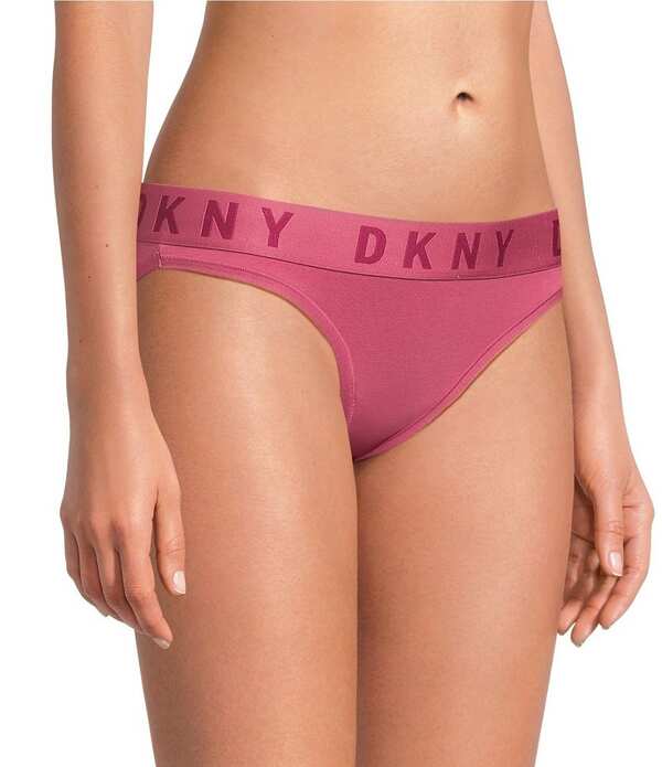 ダナキャラン レディース アンダーウェア パンツ ロゴ DKNY By Donna Karan Logo Bikini Panties Dark Rose