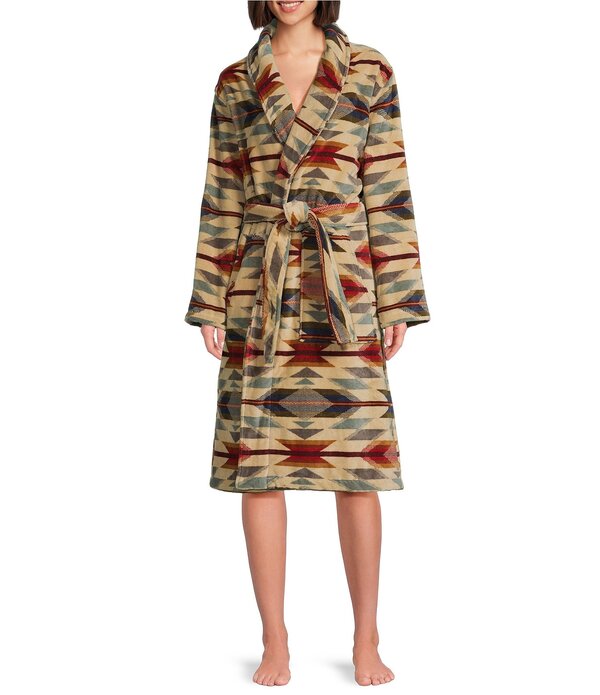 ペンドルトン レディース アンダー御召しもの ナイト爵御召しもの パイル 綿織物 Pendleton Wyeth Cotton Terry Velour Cozy Long Robe Wyeth Trail Oatmeal オートミール